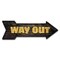 Signmission Way Out Arrow Decal Funny Home Decor 18in Wide D-A-999551 - alternate 1